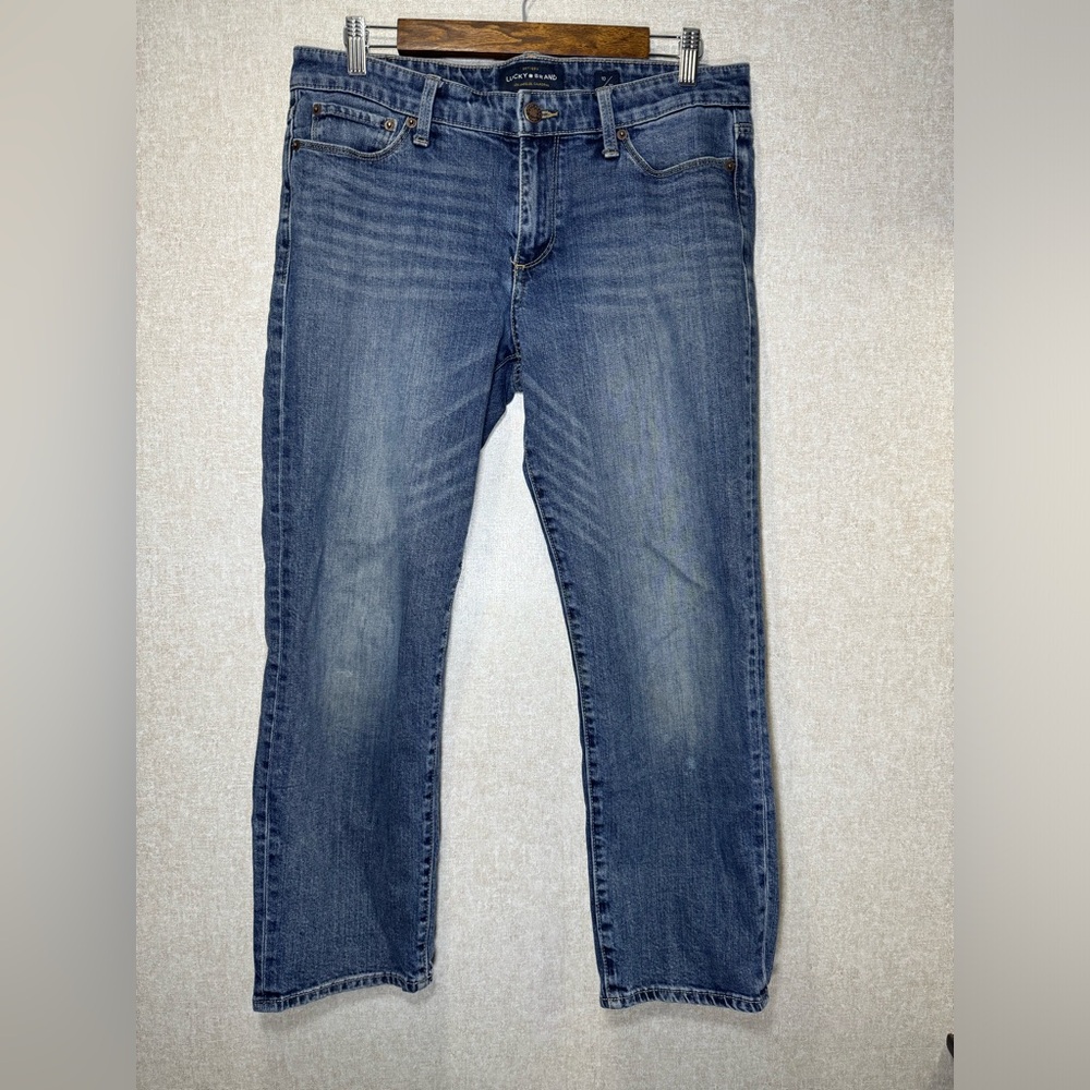 Lucky Brand Sweet Crop Blue Jeans Boho Size 10
